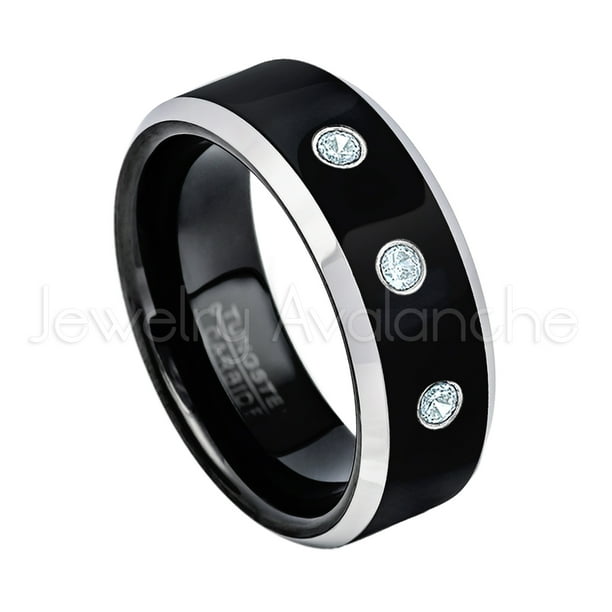 8mm Brushed Comfort Fit Dome Tungsten Carbide Ring Tungsten Wedding Ring March Birthstone Ring 0.21ctw Aquamarine & Diamond 3-Stone WeddingBand 8mm Brushed Comfort Fit Dome Tungsten Carbide Ring Tungsten Wedding Ring March Birthstone Ring 0.21ctw Aquamarine & Diamond 3-Stone WeddingBand